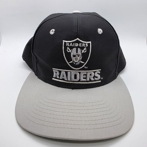 Vintage Oakland Raiders Snapback Hat Two Tone Eastport Spellout